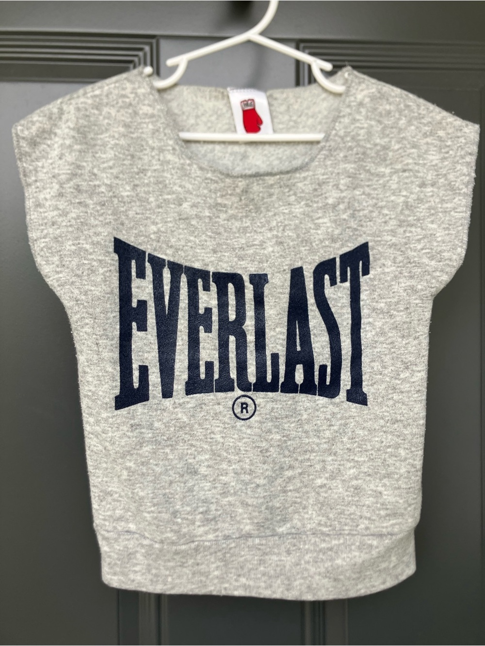 True Vintage 1980s Everlast Youth 6-8 Cutoff Sweat Top Boxing Rocky Shirt USA